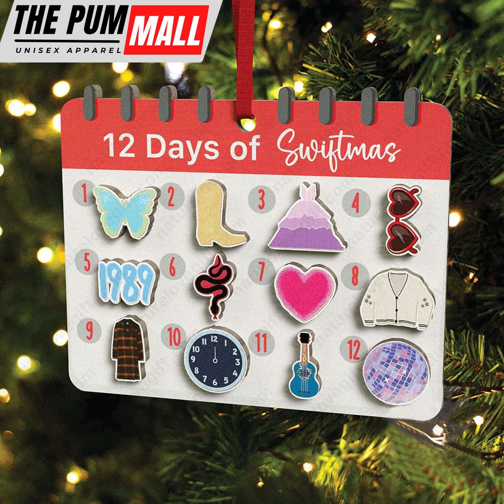 12 Days of Christmas Ornament Eras Tour Wooden Taylor Swift Ornaments Limited Edition