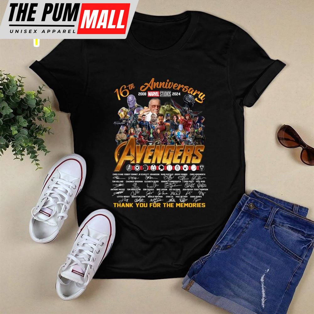 16th Anniversary 2008 2025 Marvel Studios Avengers Thank You For The Memories Shirt