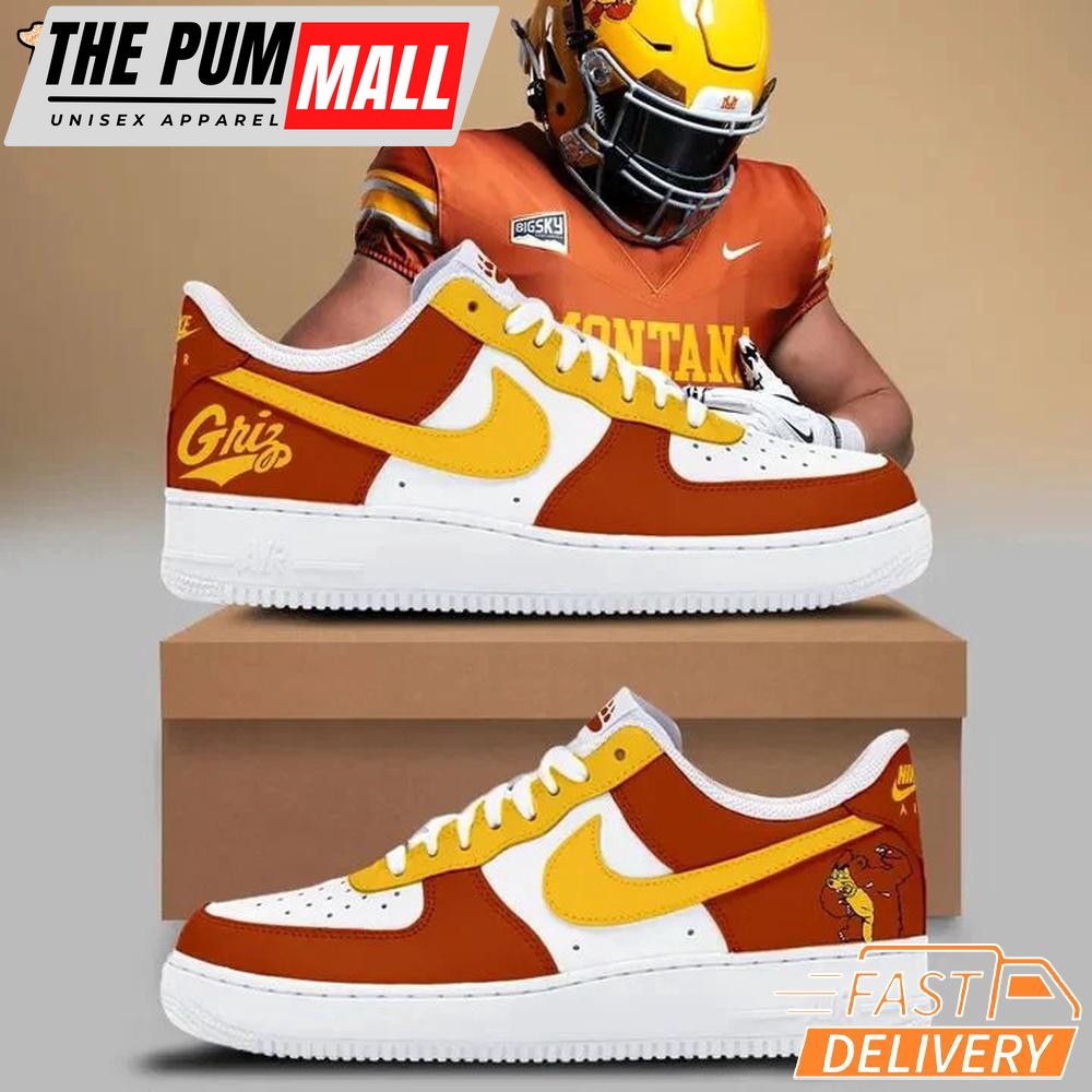 1995 Montana Grizzlies Throwbacks Uniform New Air Force 1 Shoes