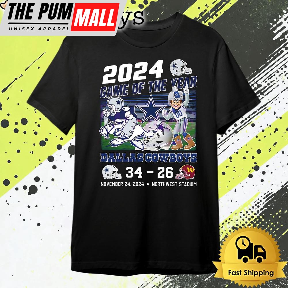 2024 Game Of The Year Cowboys 34 26 Commanders T Shirt