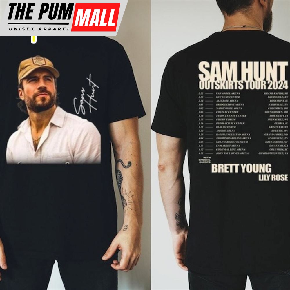 2024 Sam Hunt Outskirts Tour Unisex Music T-Shirt