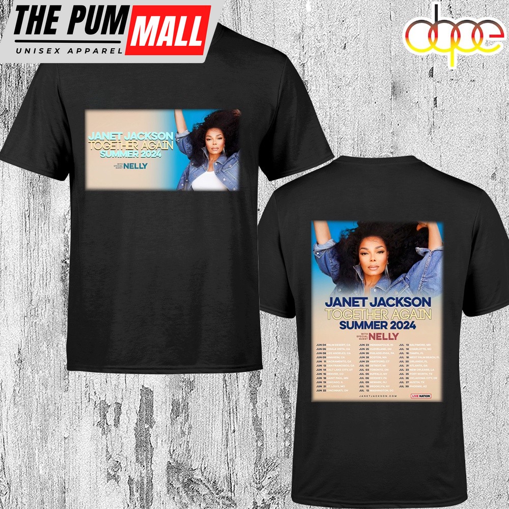 2024 Tour Janet Jackson Together Again Poster Unisex T-Shirt