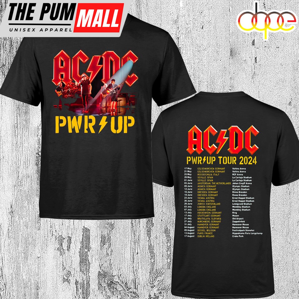 2025 ACDC Pwr Up World Tour Music Unisex T-Shirt