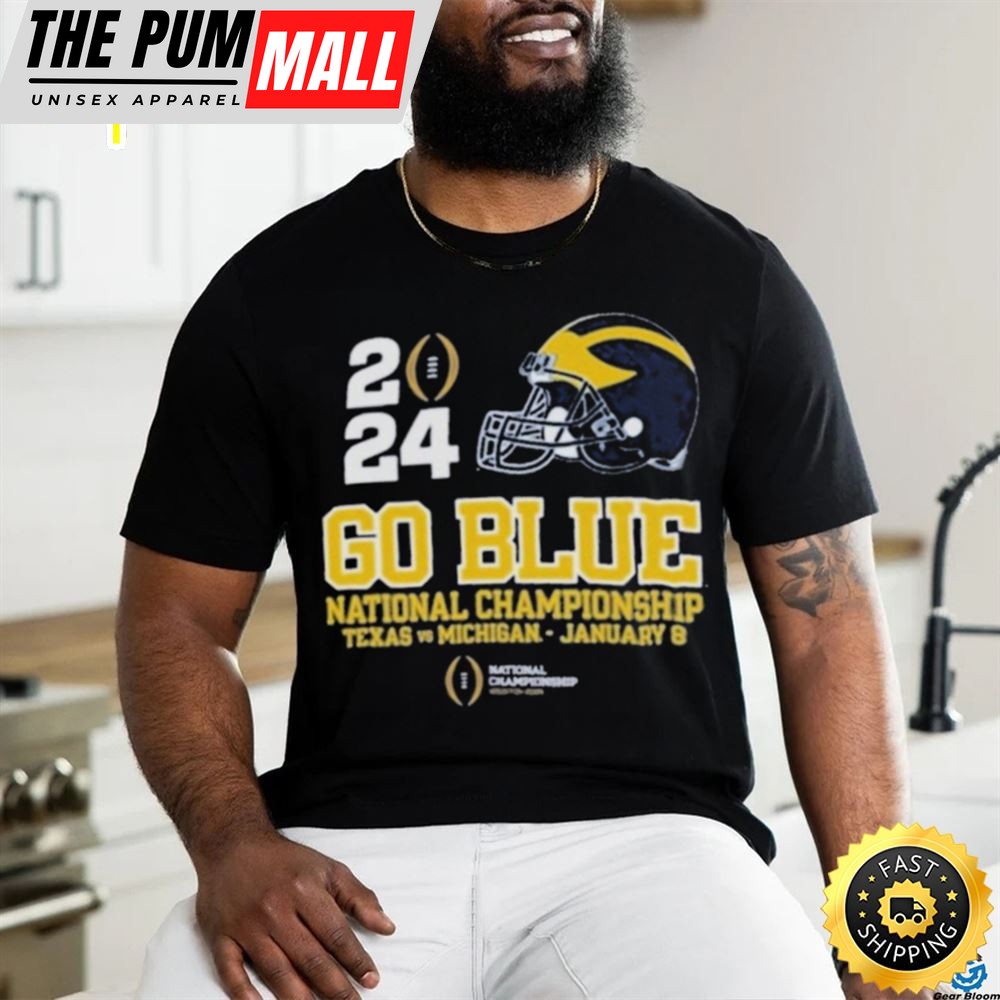 2025 Go Blue National Championship Texas Vs Michigan Rose Bowl Shirt