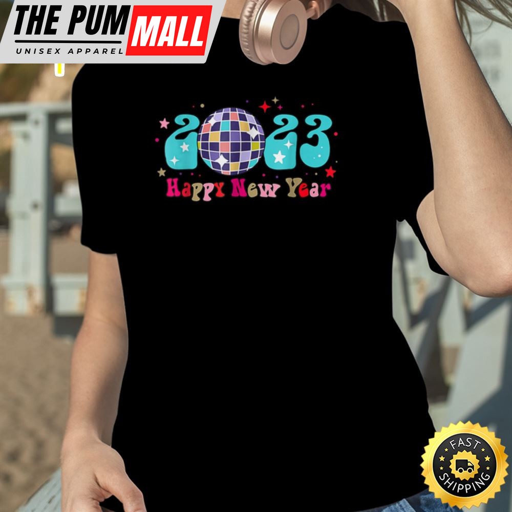 2025 Happy New Year Disco New Years Eve Party Hello 2025 Unisex Basic T-shirt