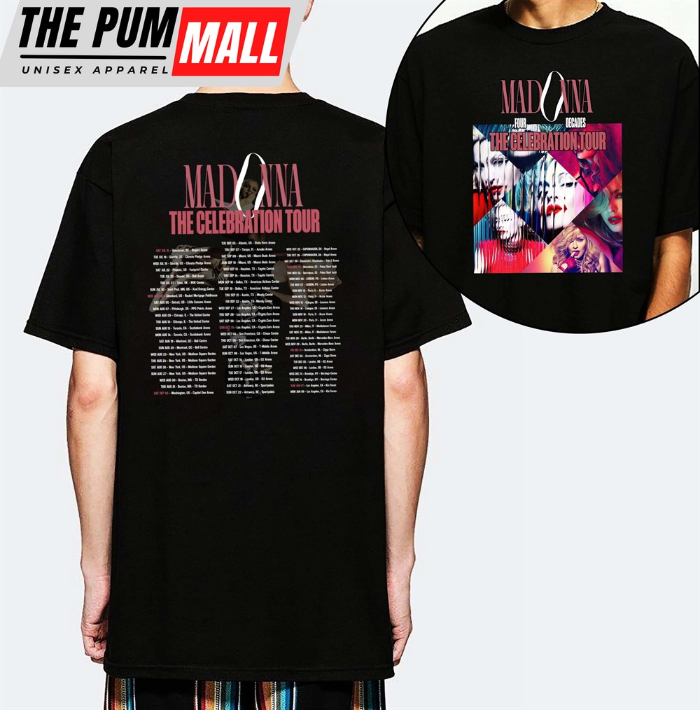 2025 Madonna Four Decades The Celebration World Tour T-Shirt