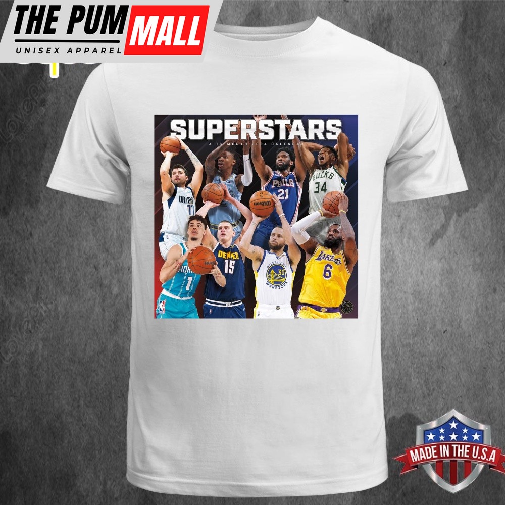 2025 NBA Superstars Wall Calendar Unisex T-shirt