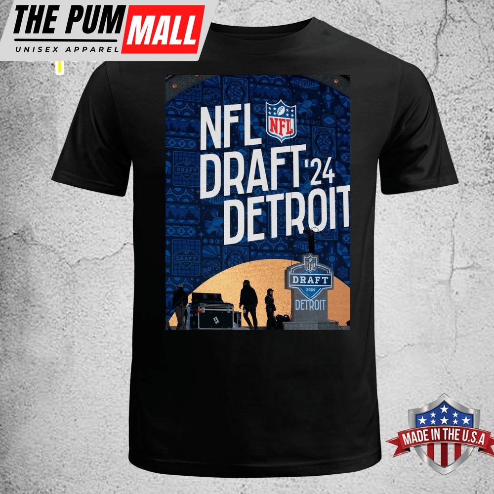 2025 NFL Draft Detroit Black T-shirt Unisex