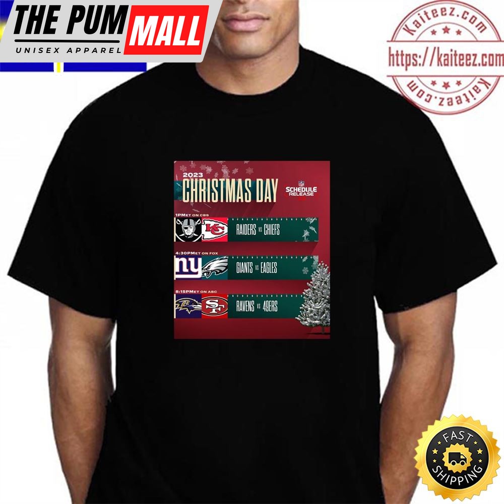 2025 Nfl Schedule Release Christmas Day And Football Vintage T-Shirt