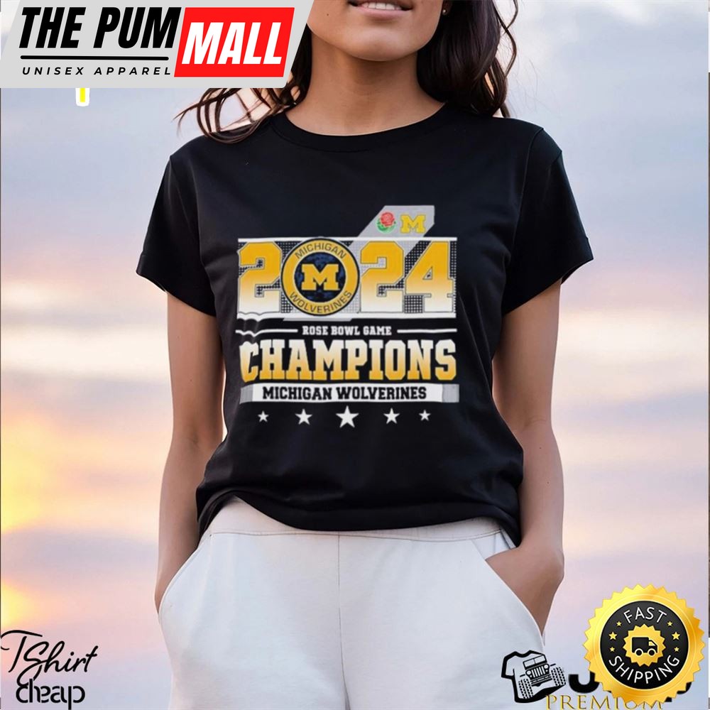 2025 Rose Bowl Game Champions Michigan Wolverines Shirt