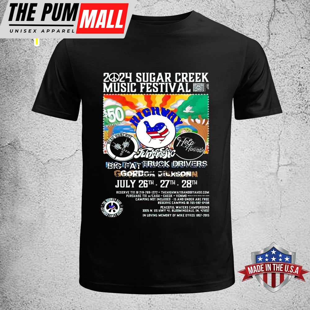 2025 Sugar Creek Music Festival Highway Poster Unisex T-Shirt