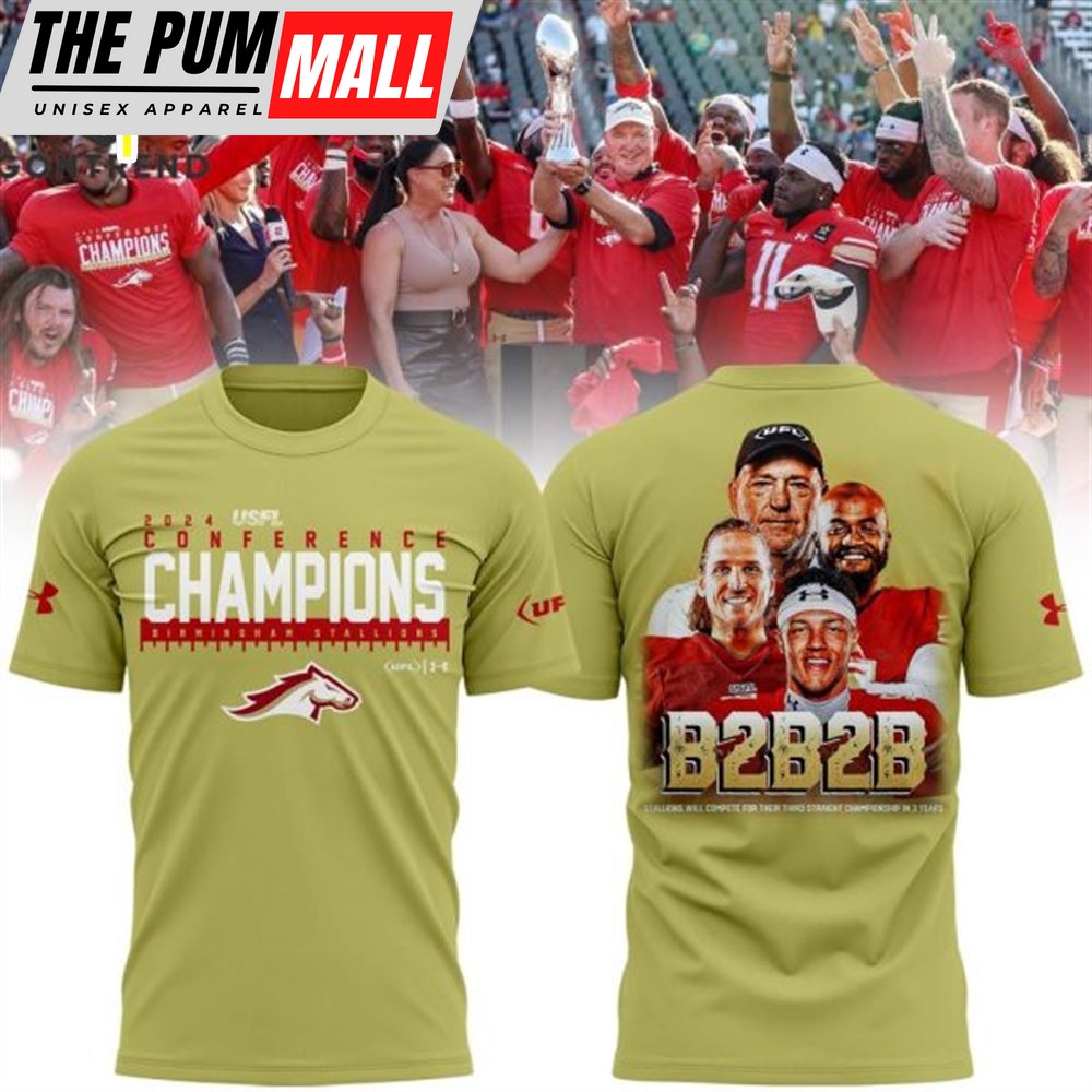 2025 USFL Conference Champions Birmingham Stallions 3D T-Shirt