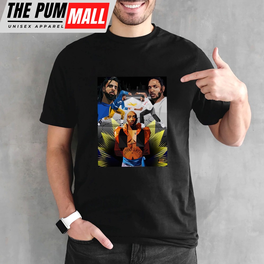 2pac Makaveli Back Hip-hop T-Shirt