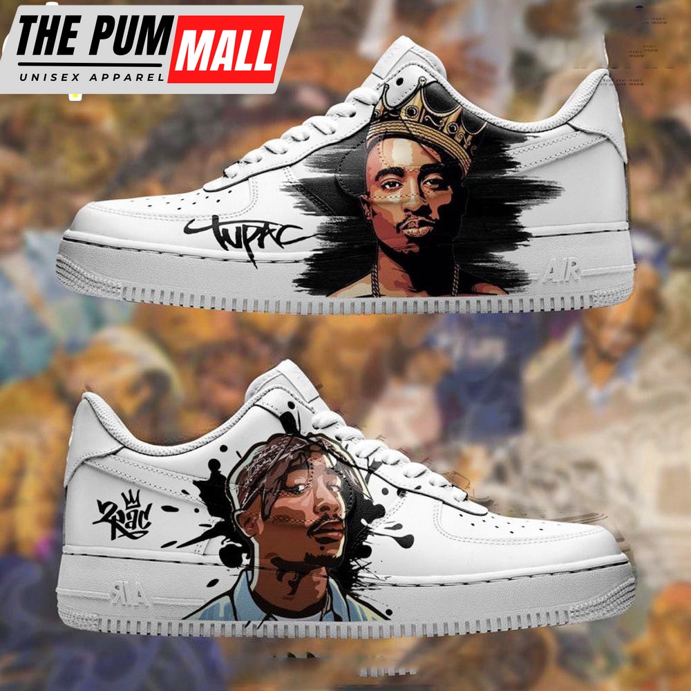 2Pac Tupac Thug Life Air Force 1 Shoes For Fans