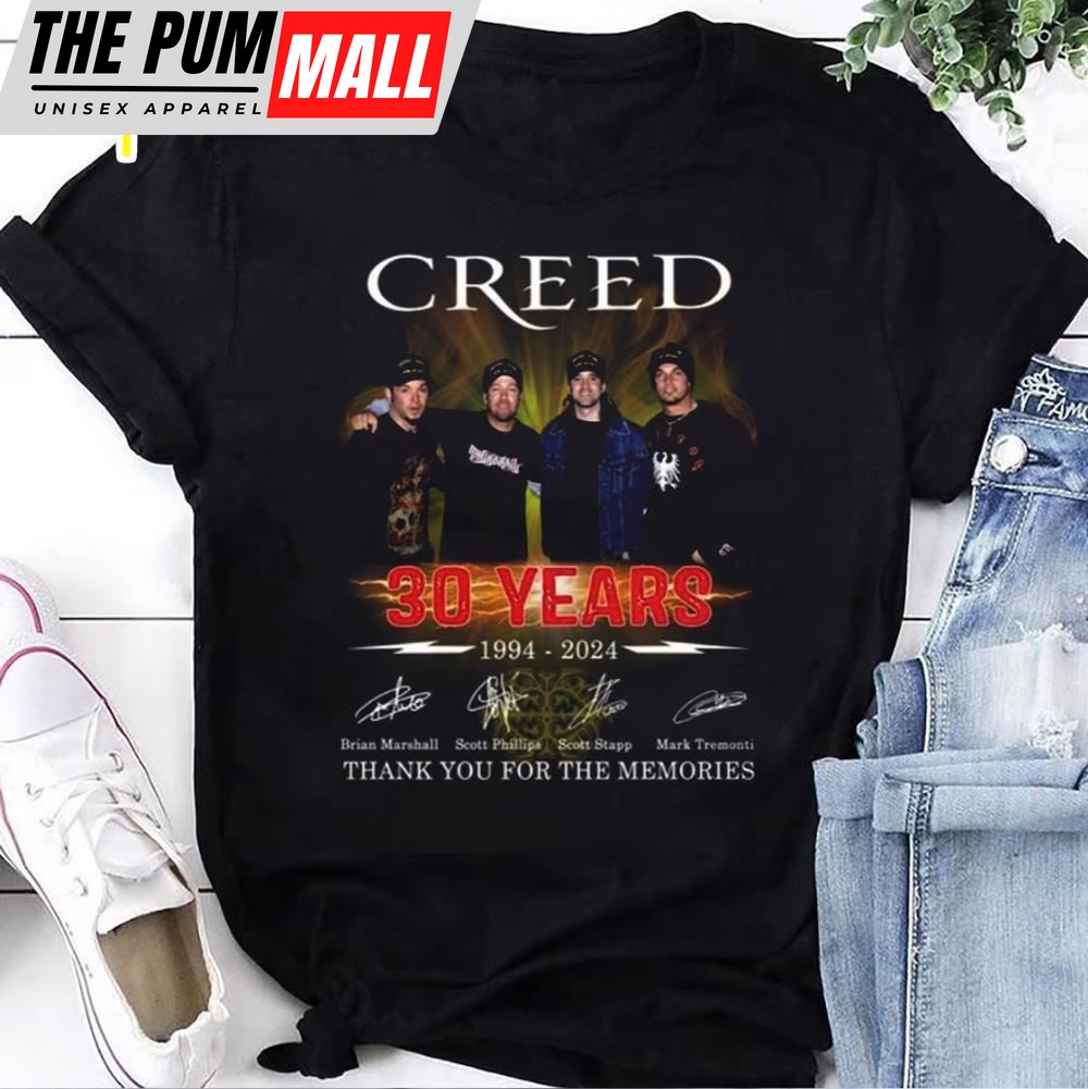 30 Years 1994-2025 Creed Band Signatures Shirt