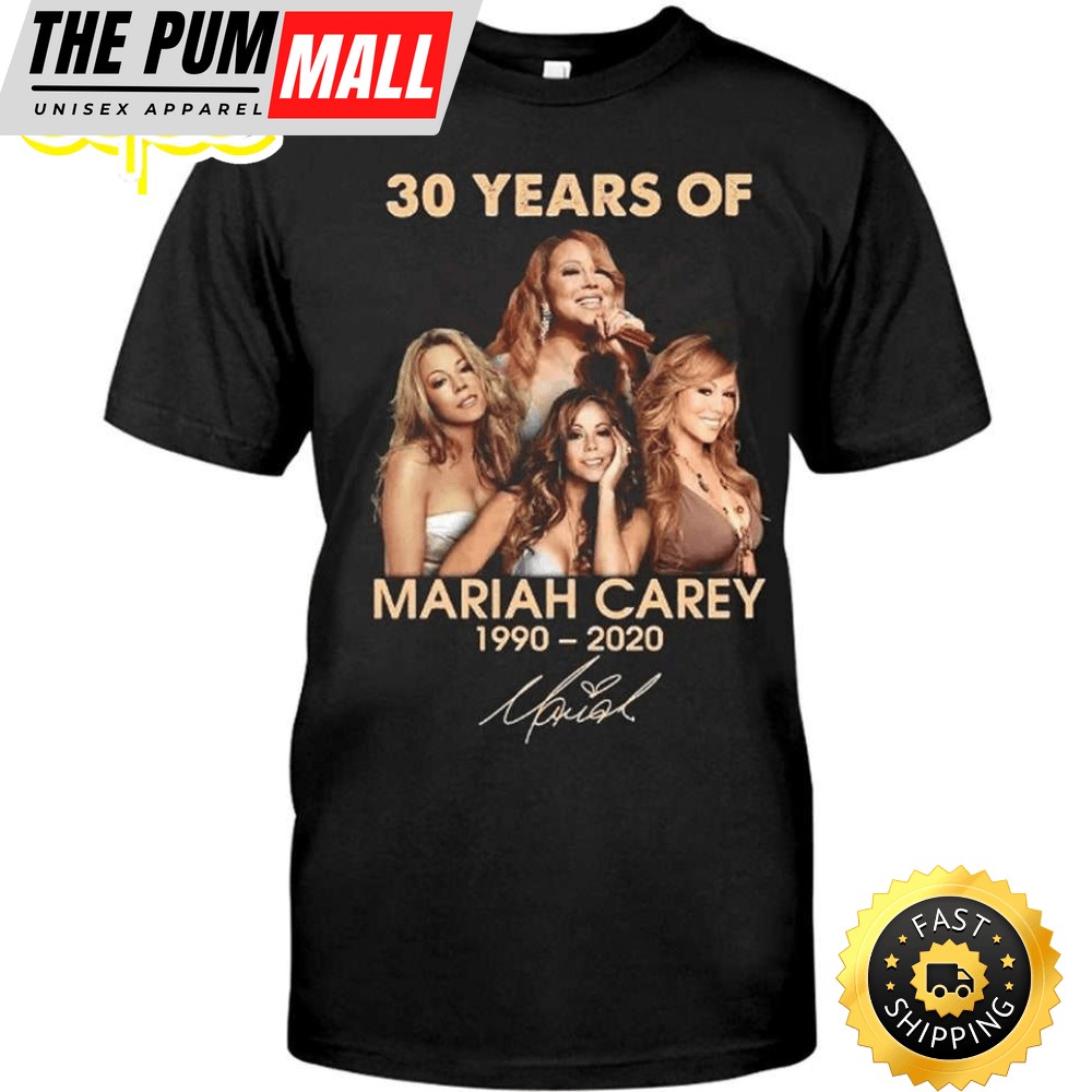 30 Years Of Mariah Carey 1990 2025 Signature T-shirt