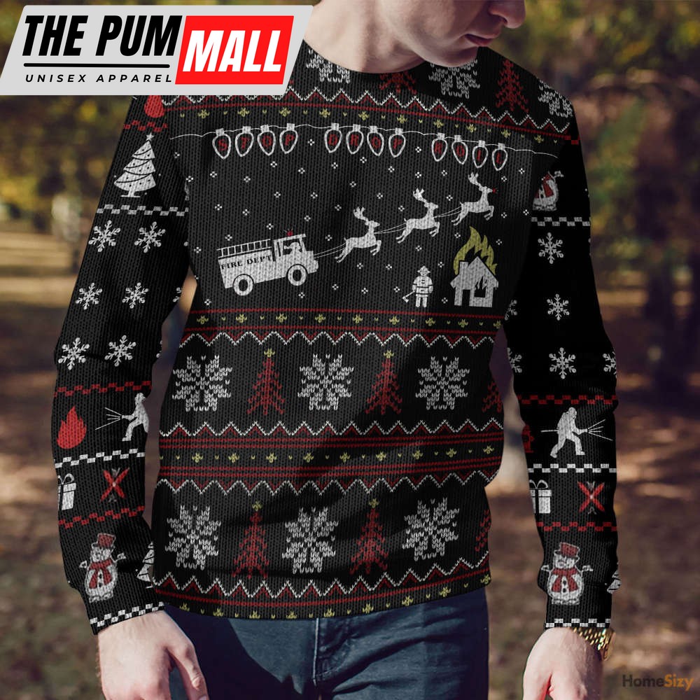 3d-firefighter-fire-dept-ugly-sweater-perfect-christmas-gift-icf1fu24 3D Firefighter Fire Dept Ugly Sweater – Perfect Christmas Gift