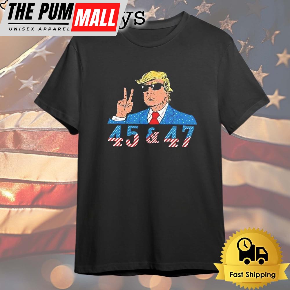 45 47 Trump Vote Elect Won Usa Flag T Shirt