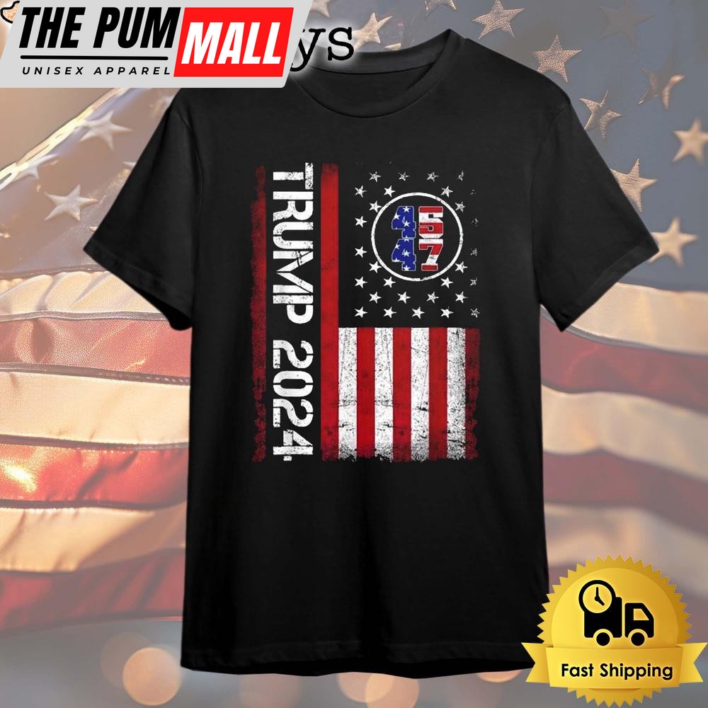 45 47 We The People 2024 Stand With American Flag T Shirt