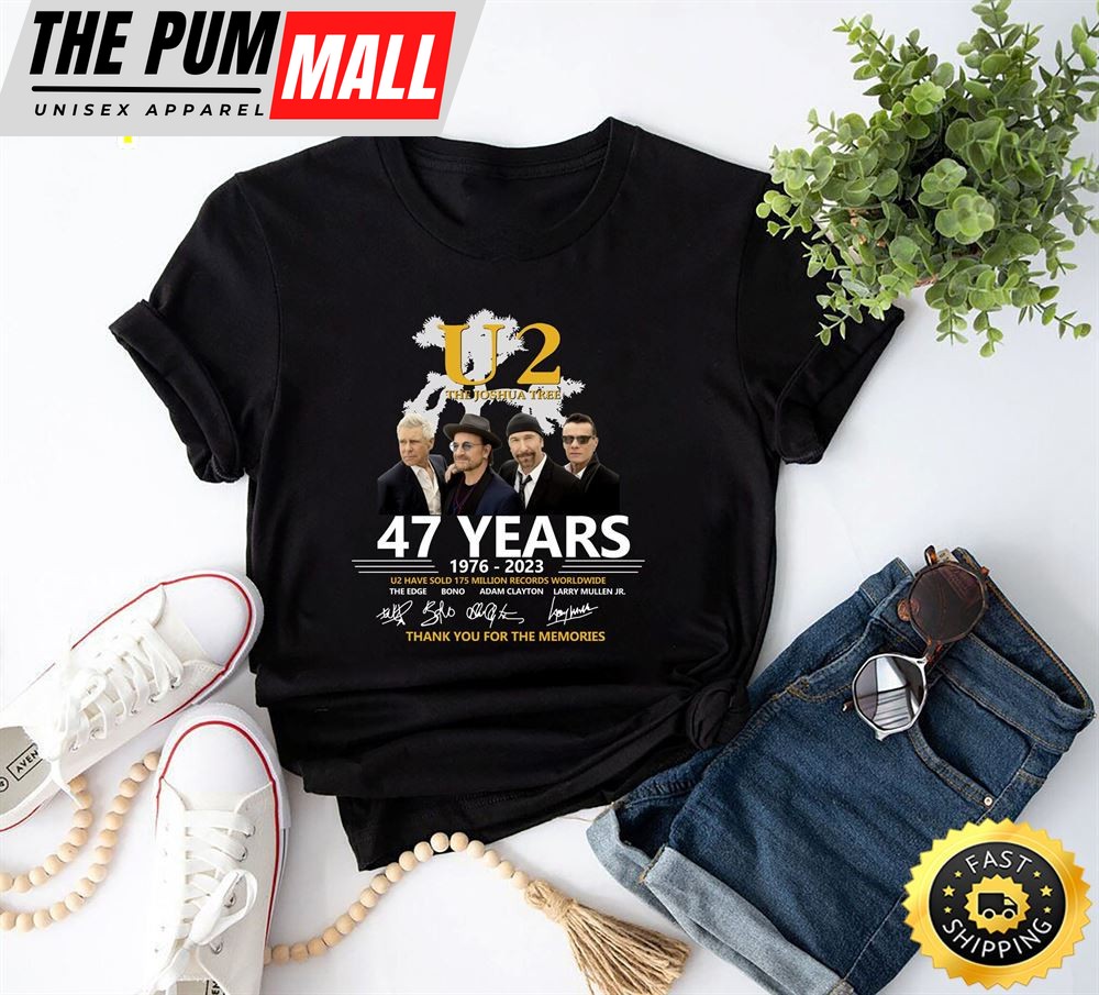 47 Years U2 Band Signature Shirt U2 Band Shirt Achtung Baby Shirt