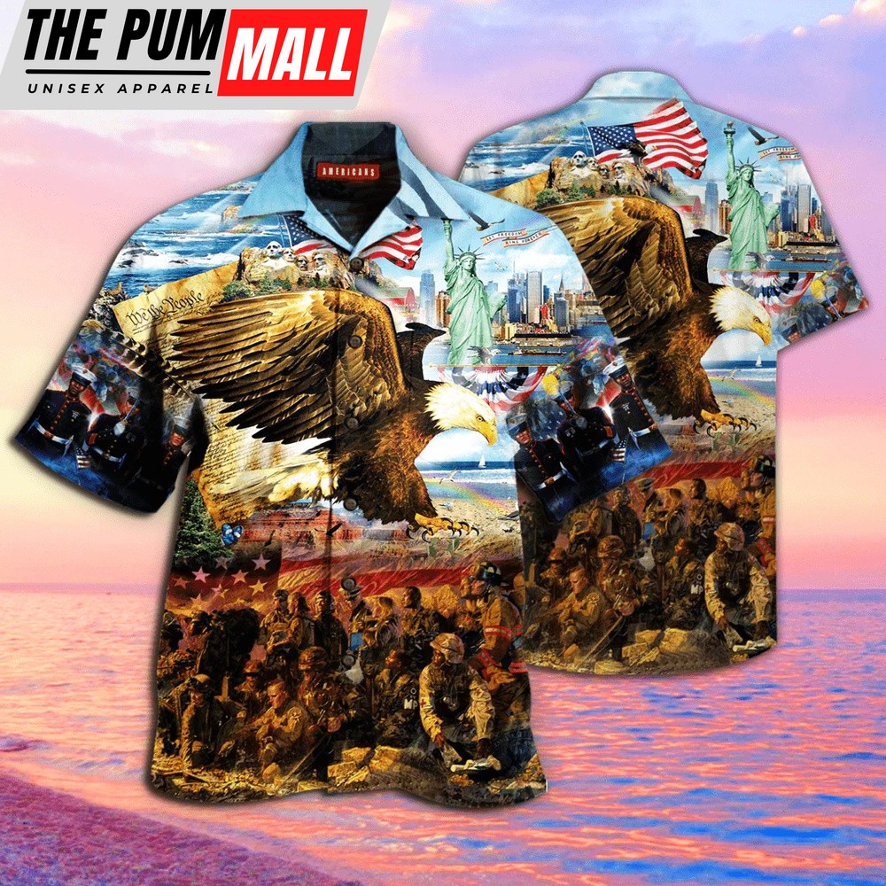 4th Of July Hawaiian Shirt, 4Th Of July Freedom Isn’t Free Eagle American Independence Day Hawaiian Shirt, Hawaiian Fourth Of July Shirt