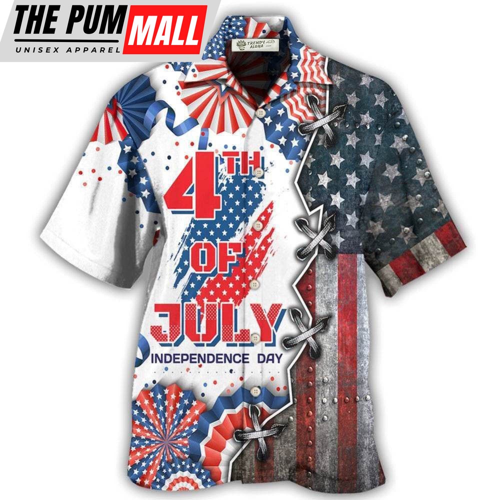 4th Of July Hawaiian Shirt, America Independence Day Happy Day Hawaiian Shirt, Hawaiian Fourth Of July Shirt