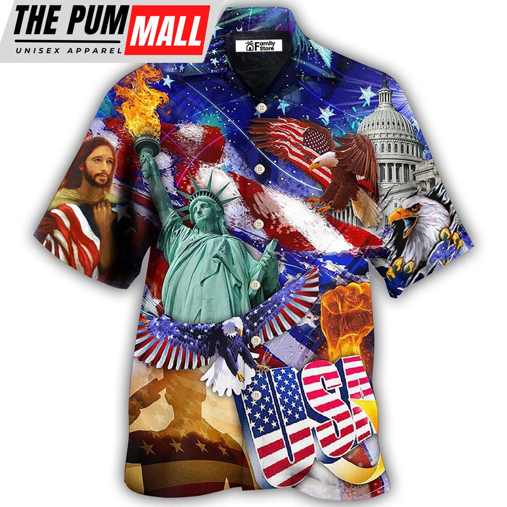 4th Of July Hawaiian Shirt, America Independence Day Hawaiian Shirt, Hawaiian Fourth Of July Shirt