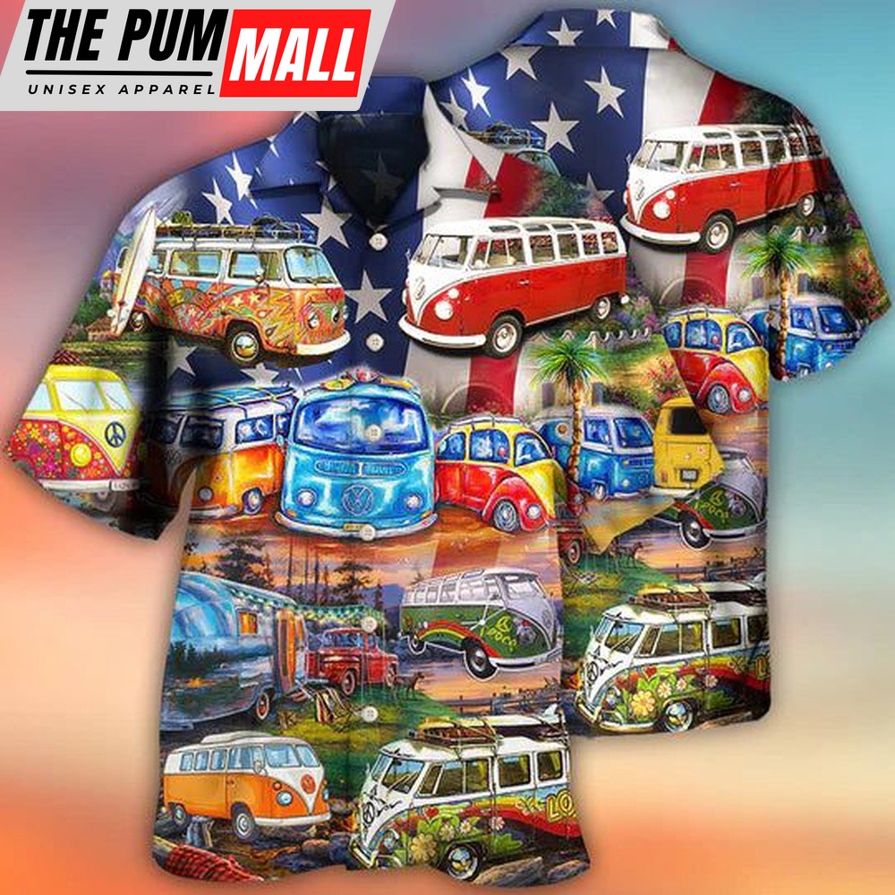4th Of July Hawaiian Shirt, Camping Independence Day America, Hawaiian Shirt, Hawaiian Fourth Of July Shirt