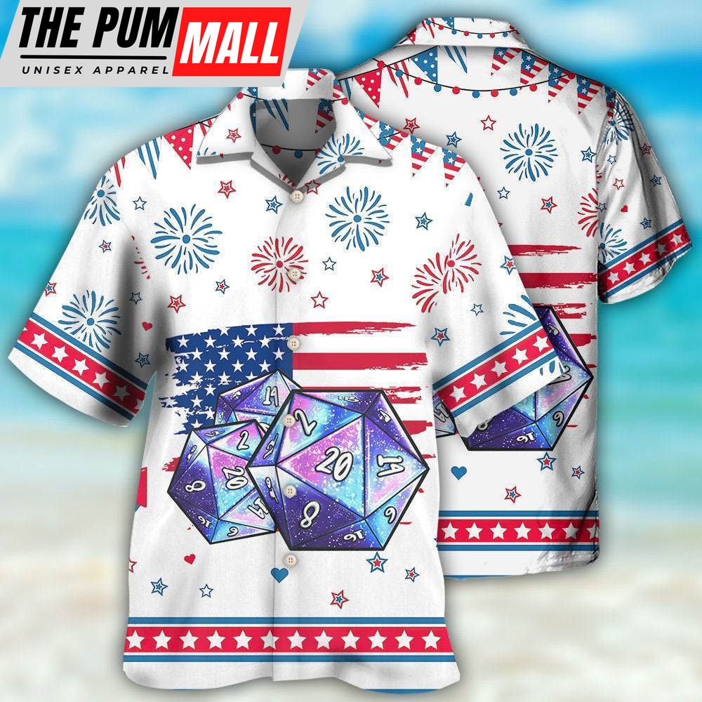 4th Of July Hawaiian Shirt, D20 Independence Day Basic Hawaiian Shirt, Hawaiian Fourth Of July Shirt