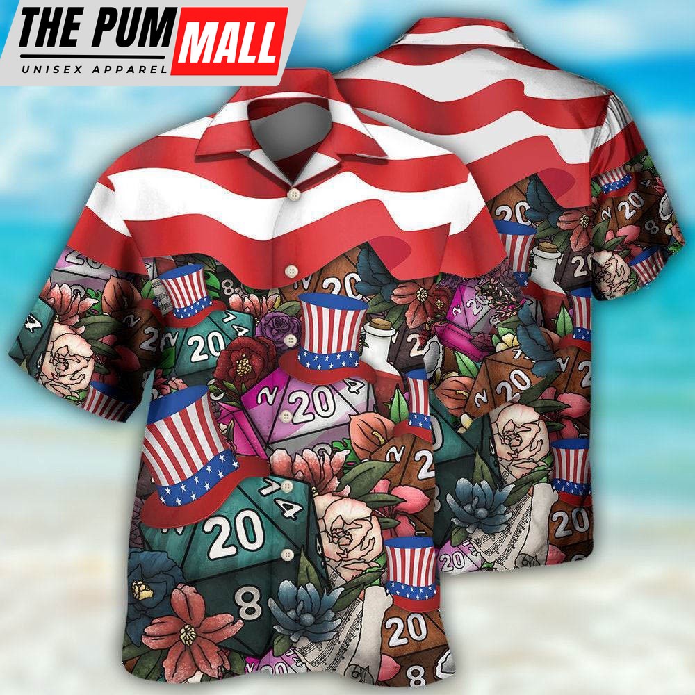 4th Of July Hawaiian Shirt, D20 Independence Day Hawaiian Shirt, Hawaiian Fourth Of July Shirt