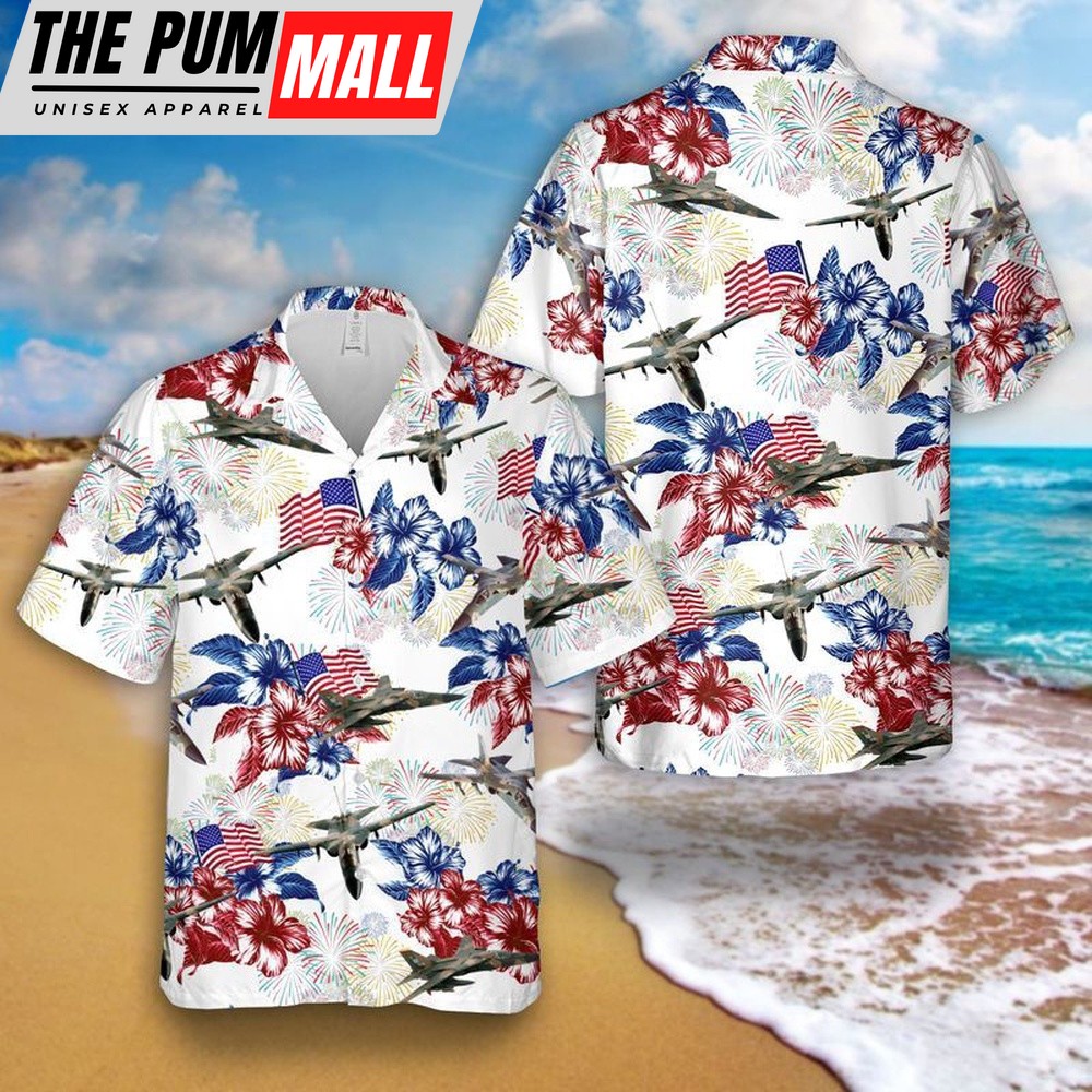 4th Of July Hawaiian Shirt, Us Air Force General Dynamics F-111 Aardvark 4Th Of July Hawaiian Shirt, Hawaiian Fourth Of July Shirt
