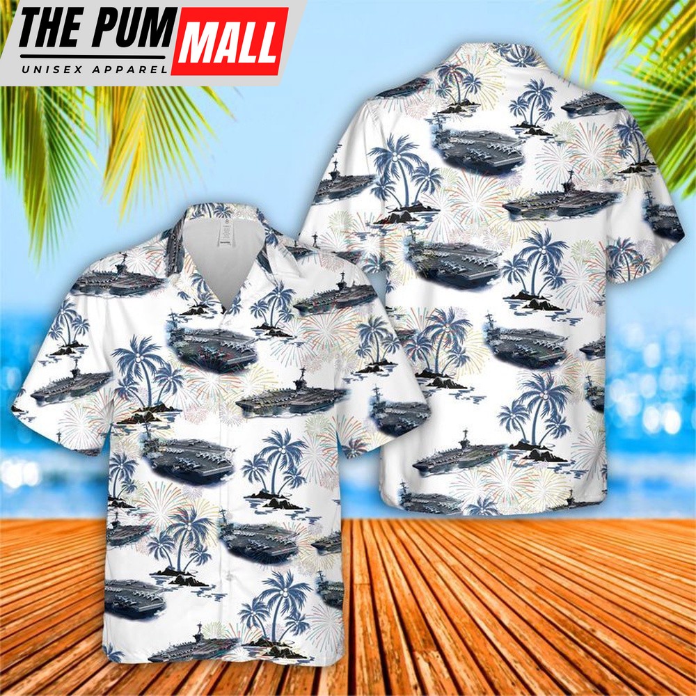 4th Of July Hawaiian Shirt, Uss Theodore Roosevelt (Cvn-71) 4Th Of July Hawaiian Shirt, Hawaiian Fourth Of July Shirt