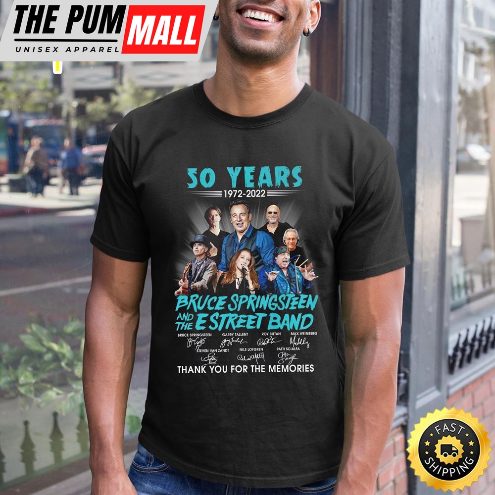 50 Years Bruce Springsteen And The Street Band Thank You For The Memories Unisex T-Shirt