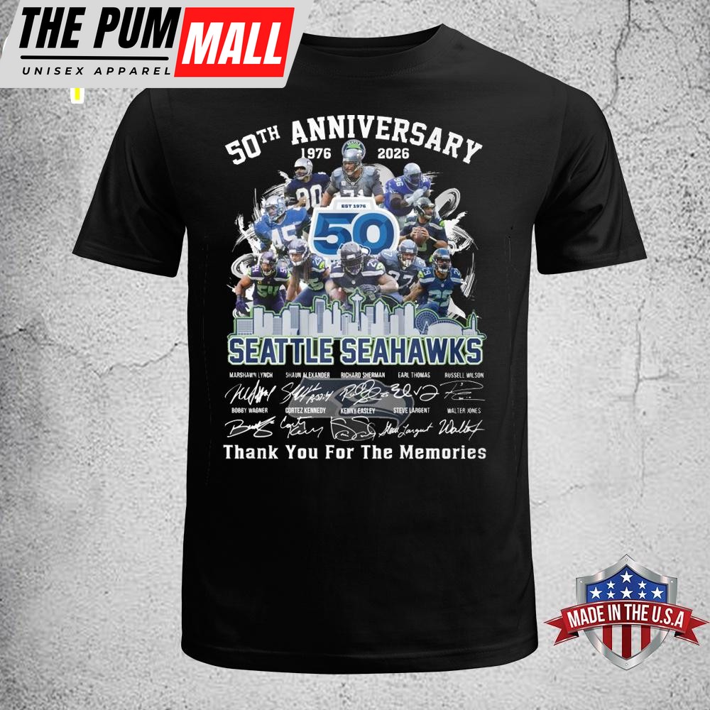 50th Anniversary 1976-2025 Seattle Seahawks Unisex T-Shirt