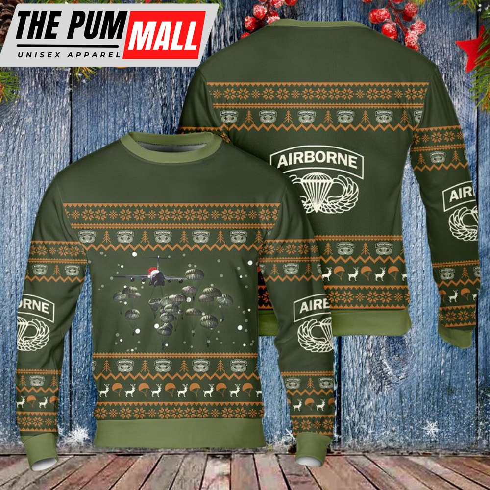 82nd Airborne Division Paratroopers Christmas Sweater 3D – Perfect Gift for Christmas Day