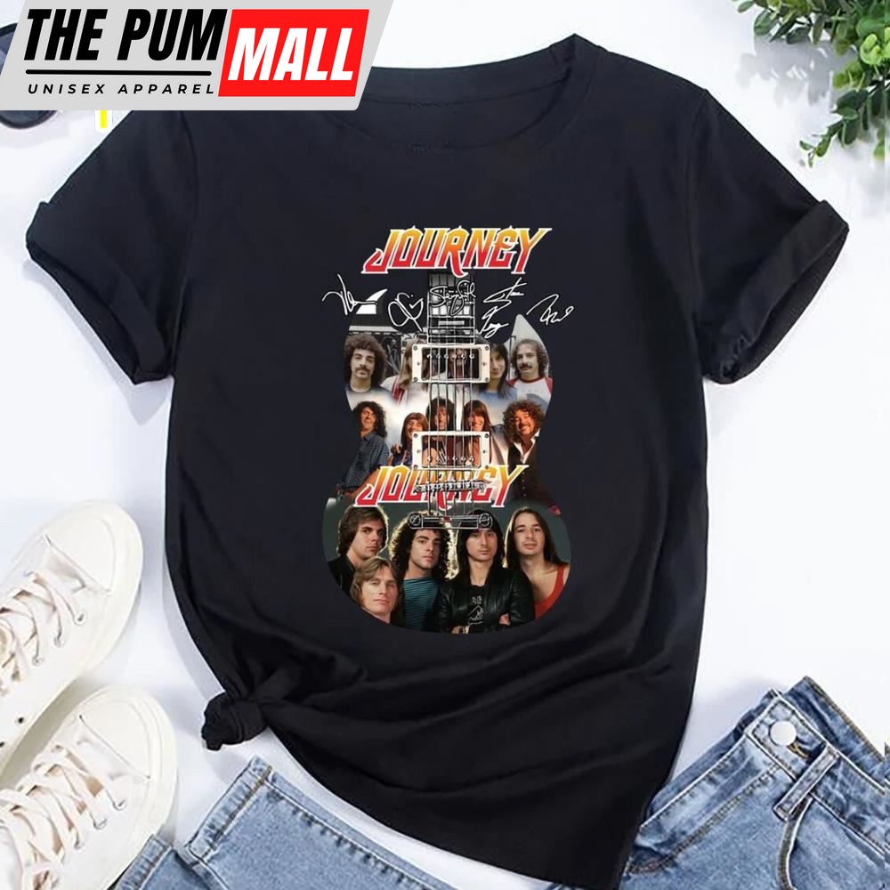 90s Vintage Journey Rock Band Signatures T-Shirt
