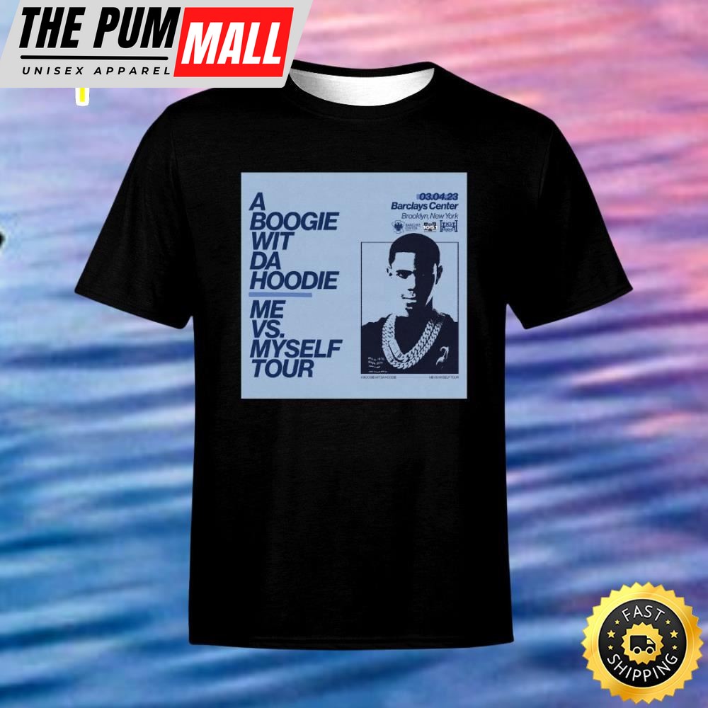 A Boogie Wit Da Hoodie Me vs. Myself Tour Brooklyn New York Black T-shirt