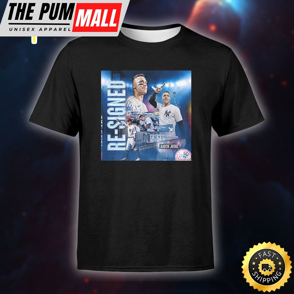 Aaron Judge Player Re-Signed Of The New York Yankees Poster T-Shirt