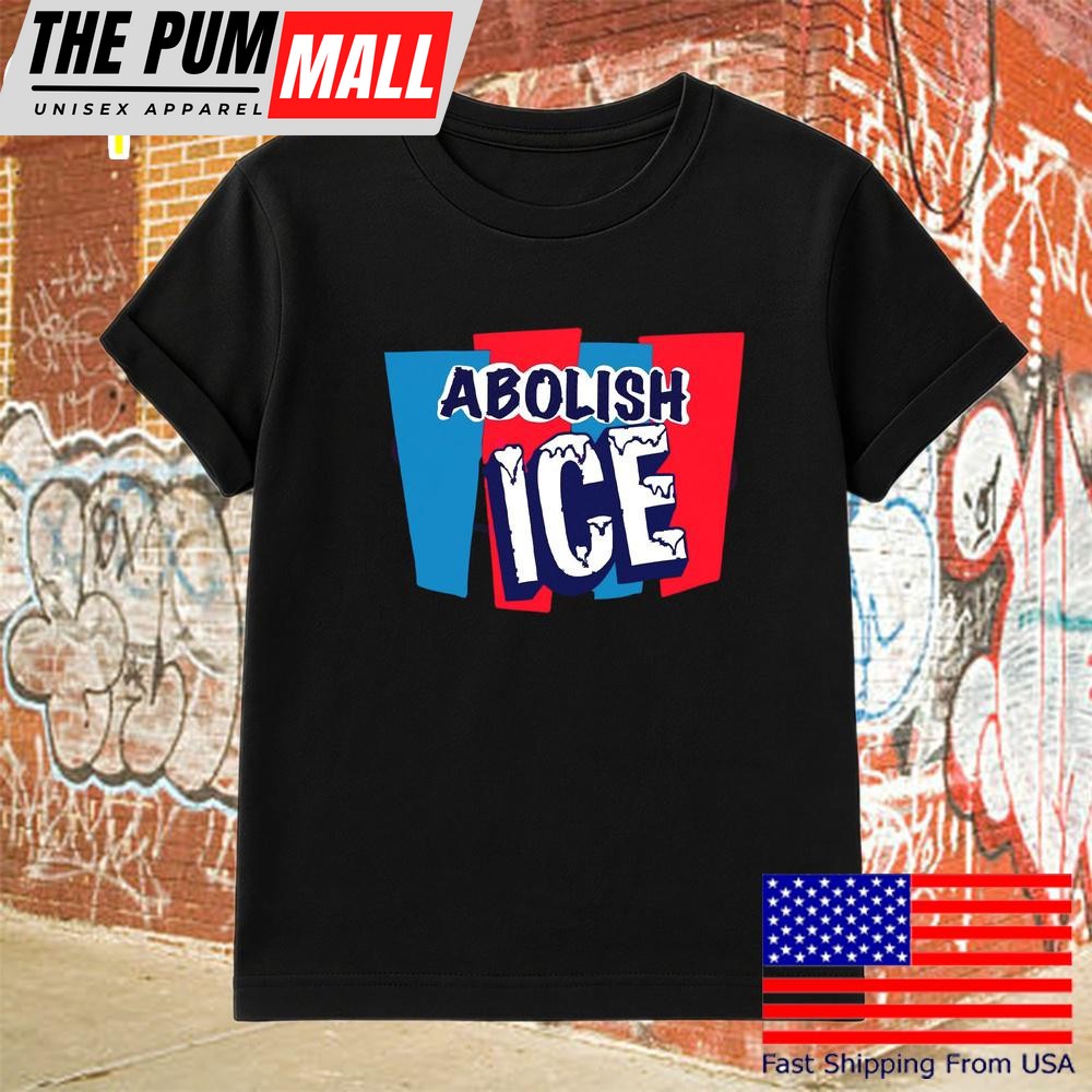 Abolish Ice Pro Immigration Rights Graphic Red Blue T Shirt