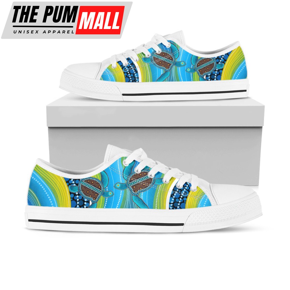 aboriginal-shoes-blue-turtles-painting-art-low-top-shoes-gr0bn5x2 Aboriginal shoes blue turtles painting art Low Top Shoes