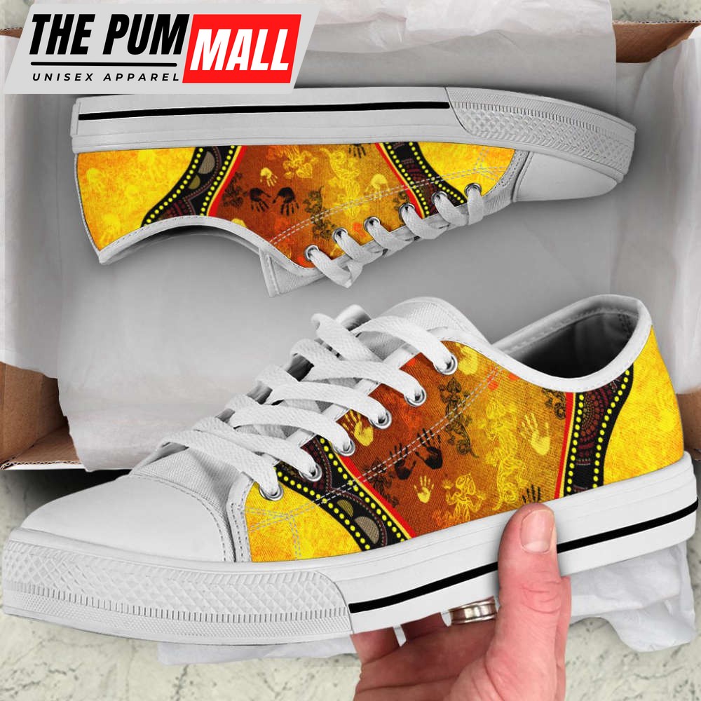 Aboriginal shoes Rock Golden Style Low Top Shoes
