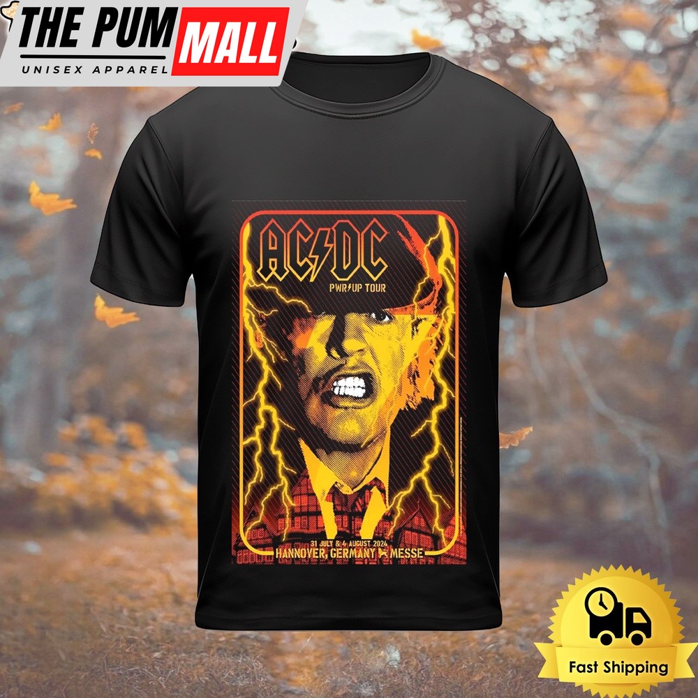 AC DC Tour On August 4 2024 Hannover Messe Hannover Germany T Shirt