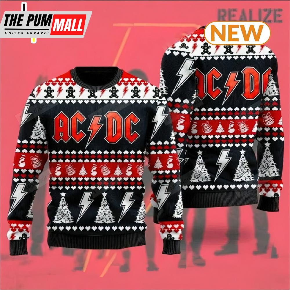 AC DC Ugly Christmas Sweater Shirt, Sweatshirt