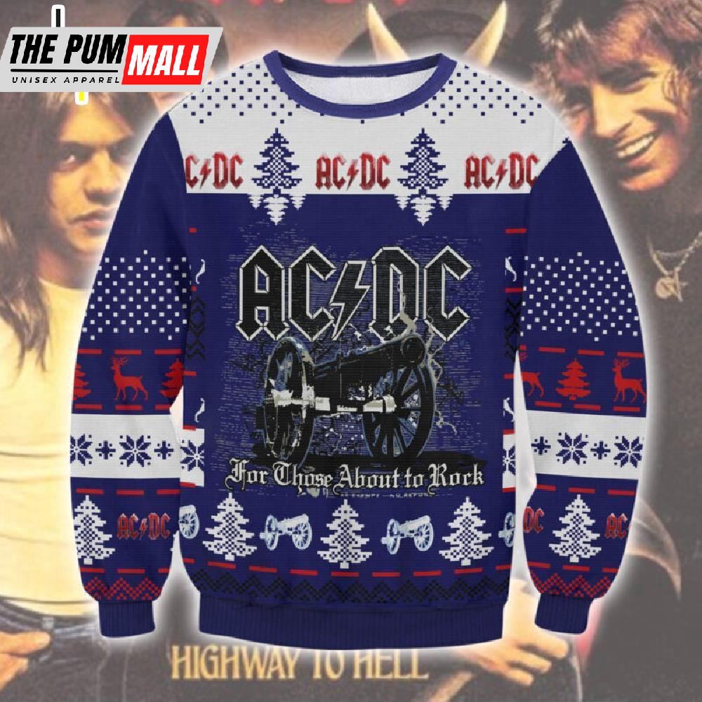 ACDC 3D Ugly Sweater Christmas For Fans Gift For Christmas