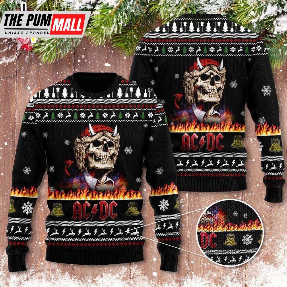 ACDC Merry Christmas Ugly Christmas Sweater Gift For Christmas