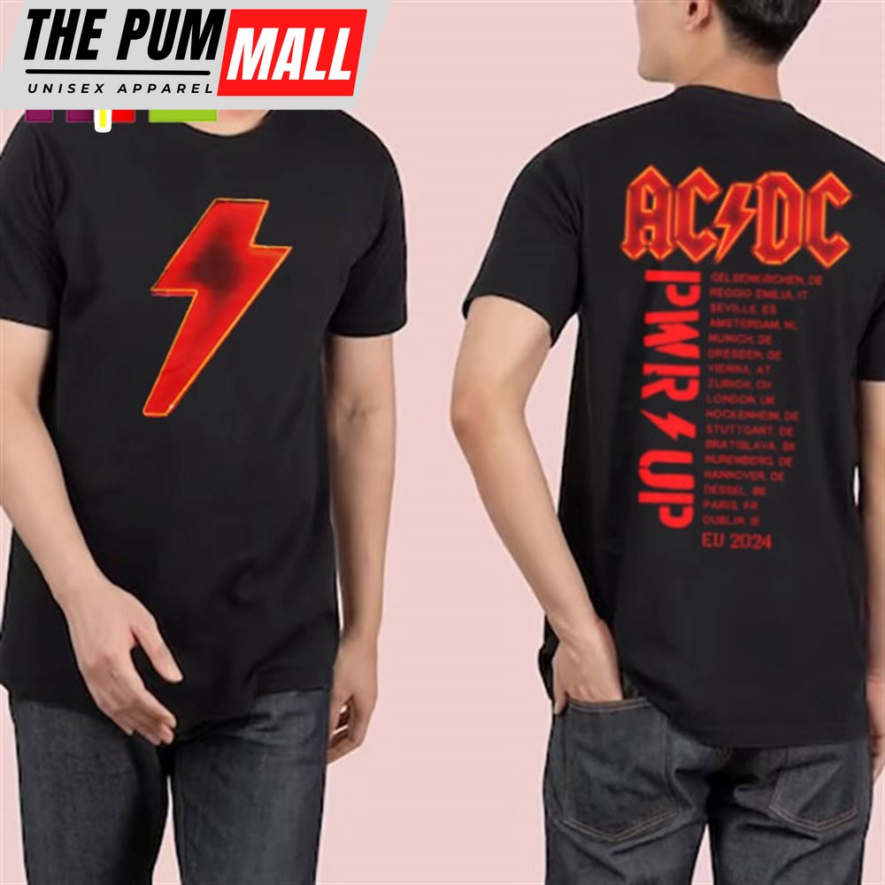 Acdc Power Up Tour Europe 2024 Essentials T-Shirt