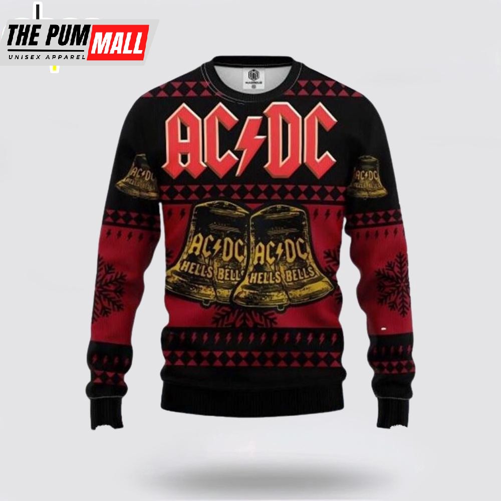 ACDC Signature Hells Bells Xmas 2025 Ugly Christmas Sweater