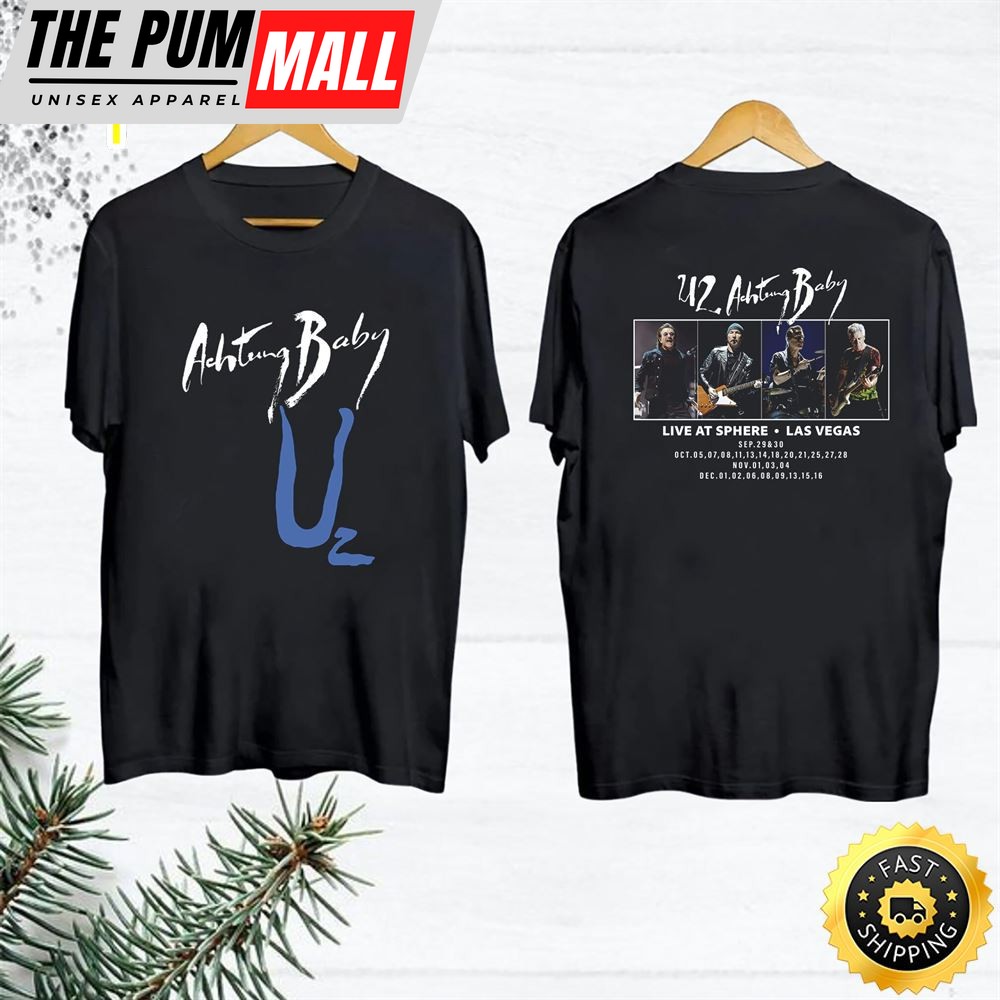 Achtung Baby Tour 2023 U2 Band Tshirt Achtung Baby Live Shirt
