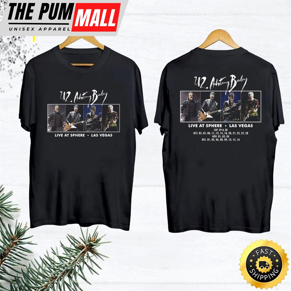 Achtung Baby Tour U2 Band Tshirt Achtung Baby Live At Sphere Shirt