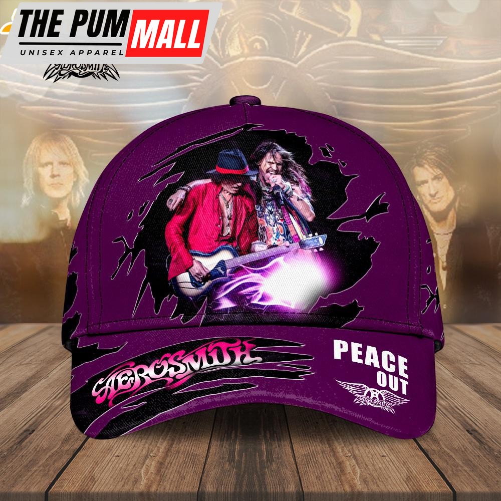 Aerosmith Music Peace Out Baseball Cap Print For Fans